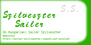 szilveszter sailer business card